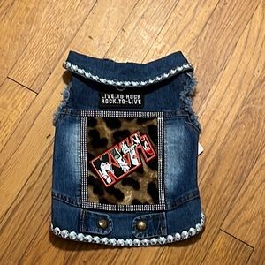 Rock n Roll! KISS Denim Vest for Dog Cat Rabbit Custom made
